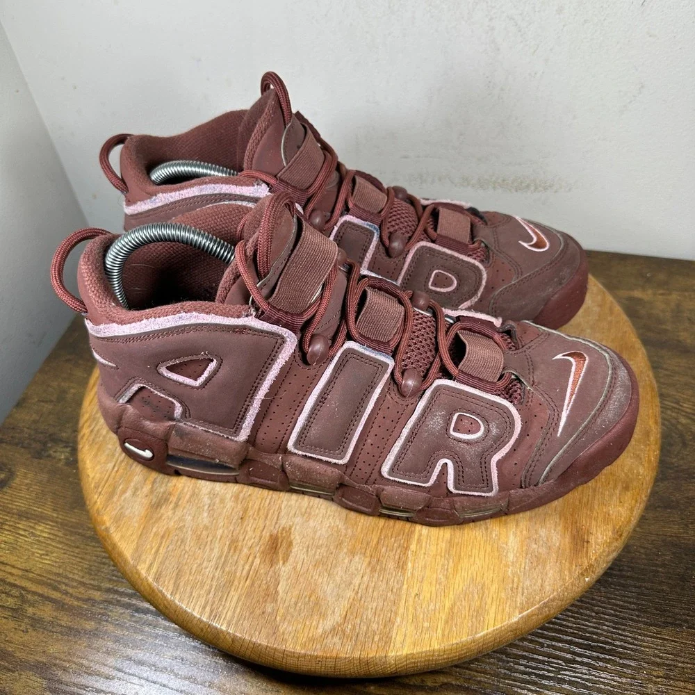Nike Air More Uptempo 96 Earth Brown Pink DV3466-200 Mens 10 Basketball Shoes